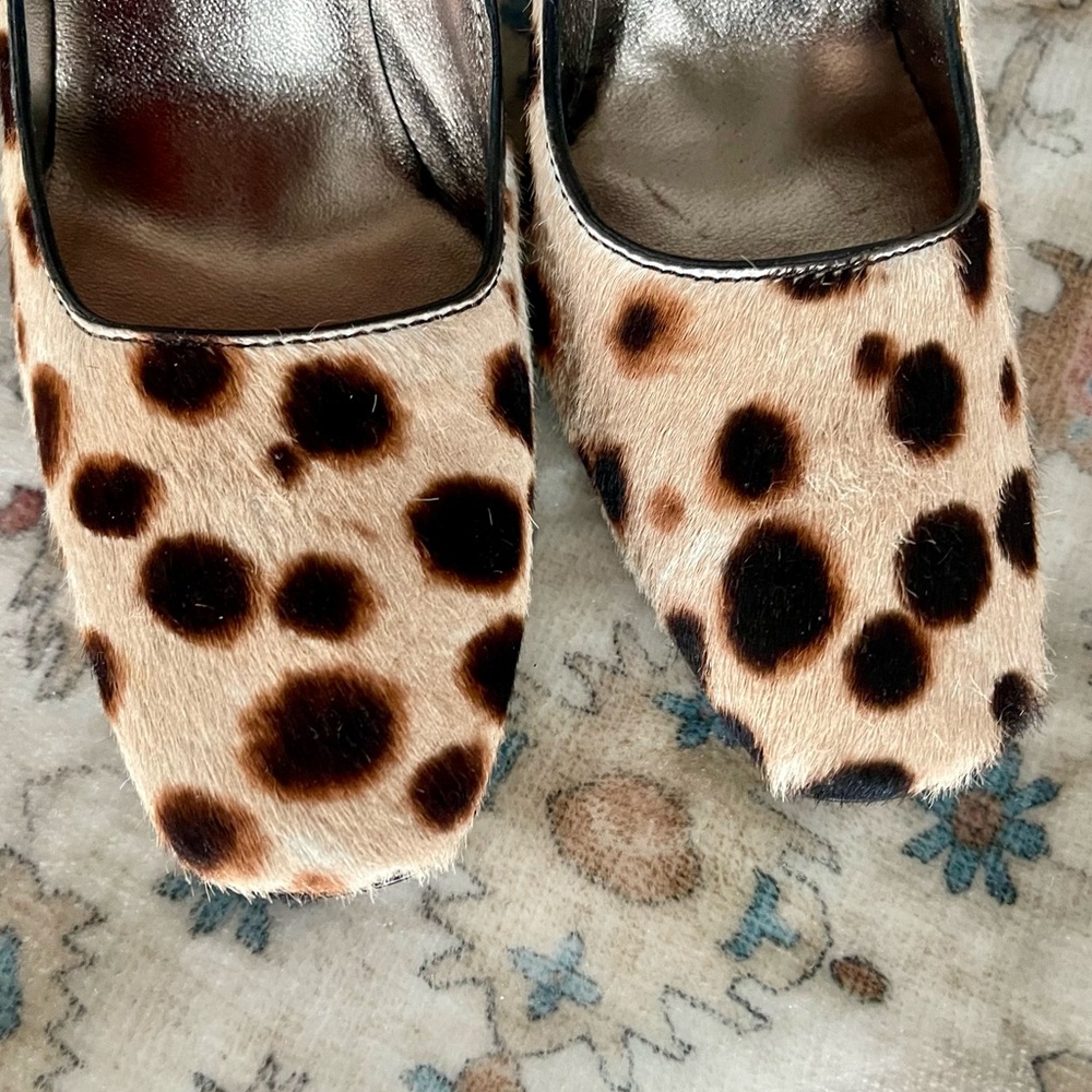 Dolce & Gabbana Y2K 2000’s Leopard Print Pony Chepardo Square Toe Heels - Picture 4 of 14